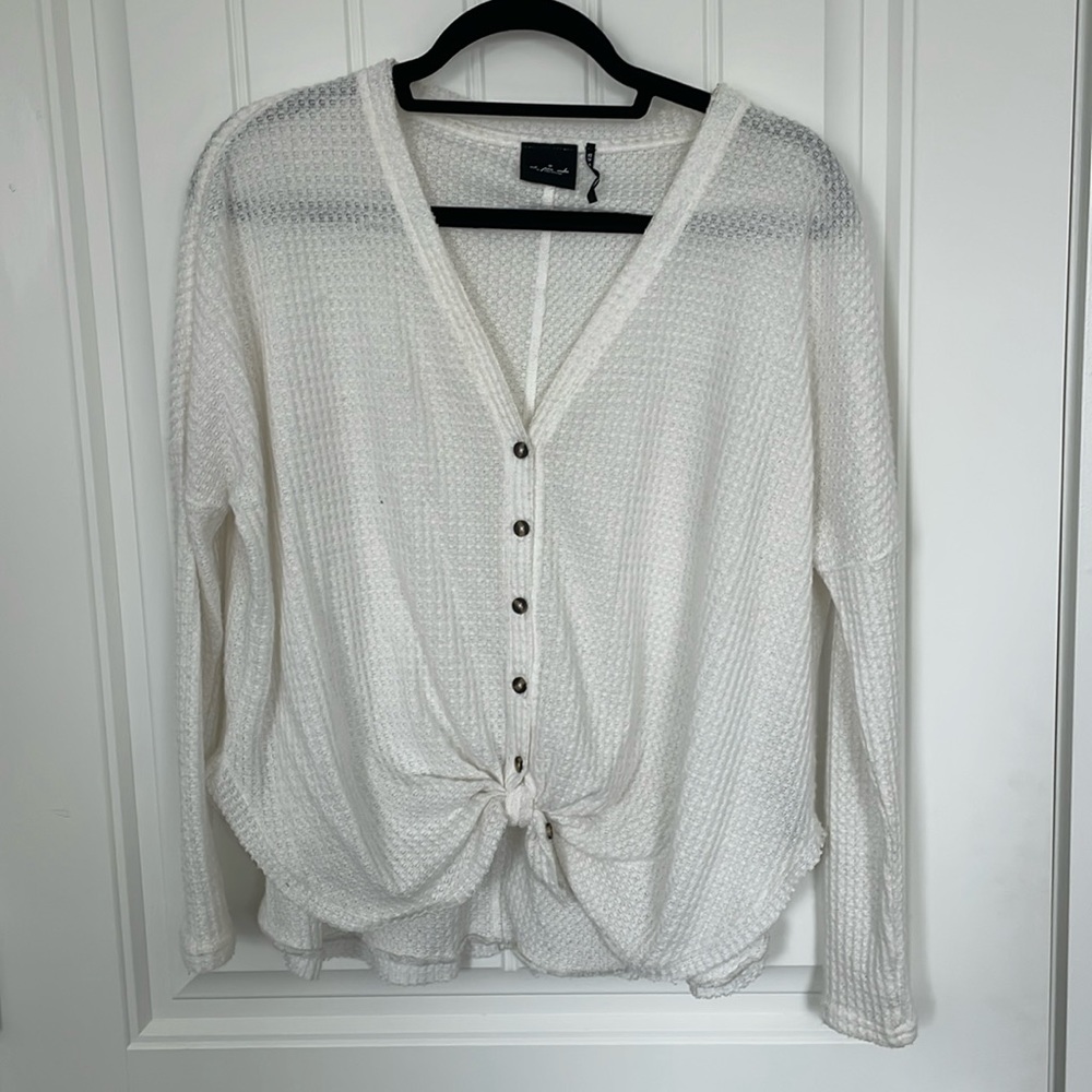 Urban outfitters Out from Under Waffle Tie Top
